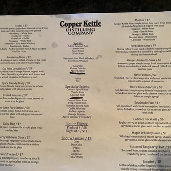 Copper Kettle Distilling Company - menu - Distilleries Near Me - Prudenville, Michigan Copper Kettle Distilling Company - menu - Distilleries Near Me - Prudenville, Michigan