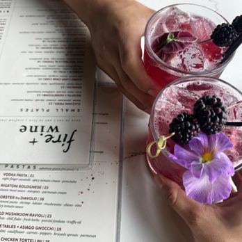 Fire + Wine - Blueberry drink - Bars Near Me - St. Charles, Illinois Fire + Wine - Blueberry drink - Bars Near Me - St. Charles, Illinois