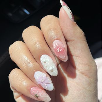 Nail Resort - builder gel fill with designs - Nail Salons Near Me - Folsom, California