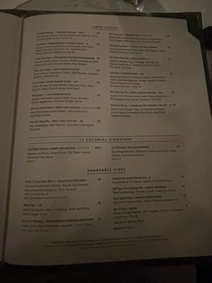 Menu photo 3 Le Colonial Denver, CO