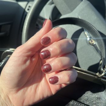 Vip Nails - Dipped sparkle red manicure - Nail Technicians Near Me - Ottumwa, Iowa Vip Nails - Dipped sparkle red manicure - Nail Technicians Near Me - Ottumwa, Iowa