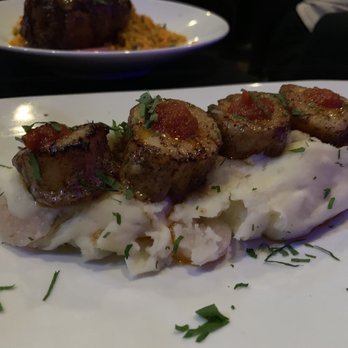 Sangria Cafe - Scallops and shrimp mashed potato plate - Latin American Near Me - Bronx, New York