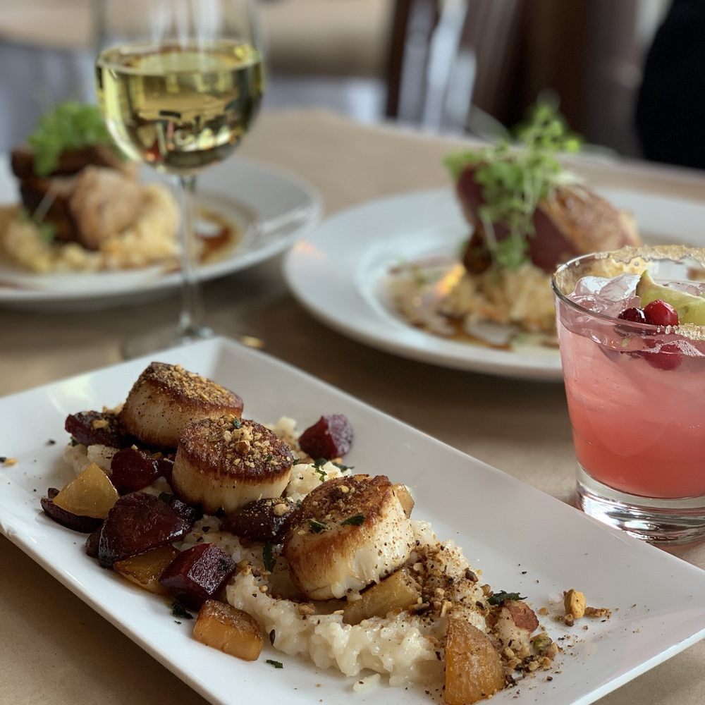 Cowfish - Jumbo diver scallops - New American Near Me - Hampton Bays, New York Cowfish - Jumbo diver scallops - New American Near Me - Hampton Bays, New York