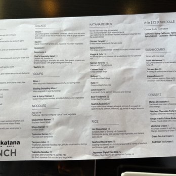 Little Katana - Lunch menu - Japanese Near Me - Dallas, Texas Little Katana - Lunch menu - Japanese Near Me - Dallas, Texas