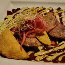 Travieso - Empanadas (2 black bean and corn, 2 pork)