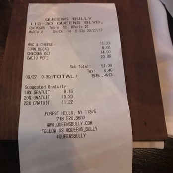Queens Bully - 1 app, 1 side and 2 dishes - Gastropubs Near Me - Forest Hills, New York