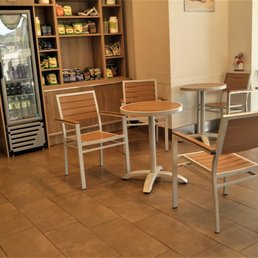 This is the view back toward the front windows, with some seating.