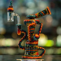 Mojo Risin' Smoke Shop & Glass Gallery - An amazing one of a kind recycling water pipe by Andy G