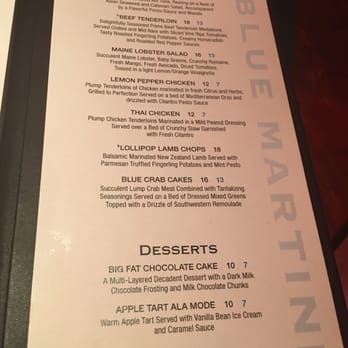 Blue Martini Lounge - Signature dishes and desserts! - New American Near Me - Phoenix, Arizona