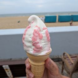 Vanilla cone with flavor burst added