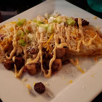 The Pan - Original Loaded Hash browns with eggs on the side - Pizza Near Me - Long Beach, California The Pan - Original Loaded Hash browns with eggs on the side - Pizza Near Me - Long Beach, California