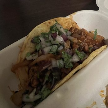 Azteca - 1 of the 3 Tacos al Pastor in the Togo box. - Mexican Near Me - Mentor, Ohio