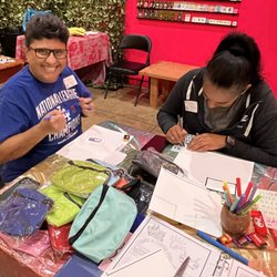 DIY Design Party - 90's Night - Coloring and decorating patches for fanny packs! Why "paint and sip" when you can color your own design and wear it after?