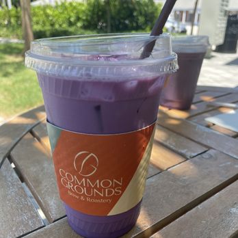 Common Grounds Brew & Roastery - Yummm! ICED UBE CHAI LATTE. Yes please! - Coffee & Tea Near Me - West Palm Beach, Florida Common Grounds Brew & Roastery - Yummm! ICED UBE CHAI LATTE. Yes please! - Coffee & Tea Near Me - West Palm Beach, Florida