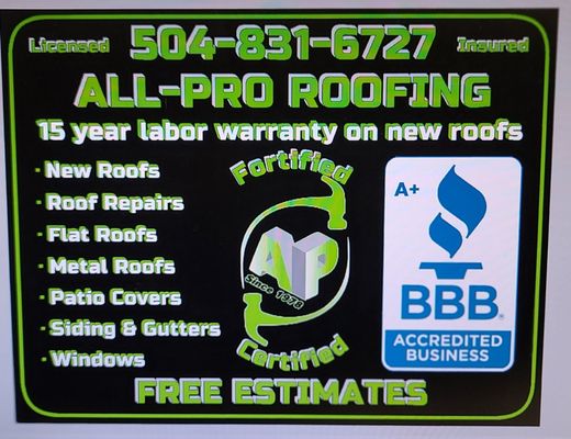 All Pro Roofing Siding & Gutters