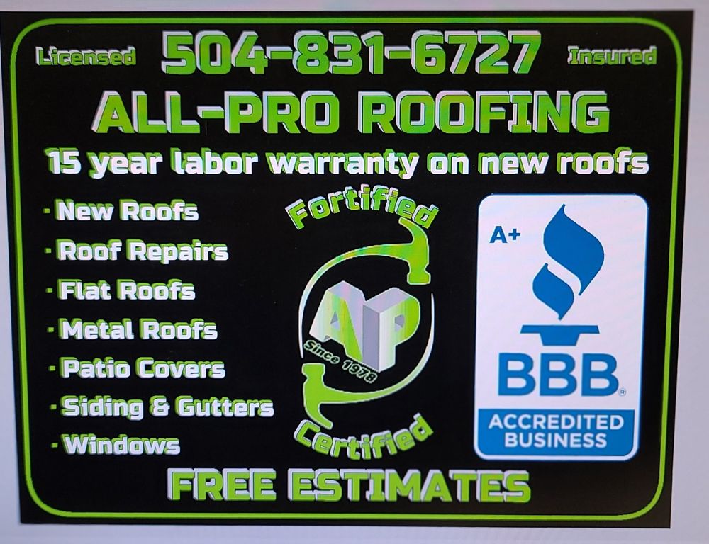 Slide of All Pro Roofing Siding & Gutters