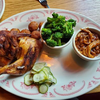 Midwood Smokehouse - Smoked chicken, Beans, Broccoli - Barbeque Near Me - Raleigh, North Carolina