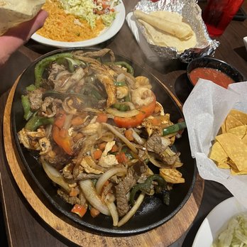 Senor Tequila Mexican Restaurant - Sizzling Texas Fajitas for 2 is enough for 3. The smell when they come to the table is intoxicating. Best chips and salsa around too. - Salad Near Me - Port Huron, Michigan Senor Tequila Mexican Restaurant - Sizzling Texas Fajitas for 2 is enough for 3. The smell when they come to the table is intoxicating. Best chips and salsa around too. - Salad Near Me - Port Huron, Michigan