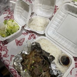 Bulgogi Bowl with soup and salad Bulgogi Bowl with soup and salad
