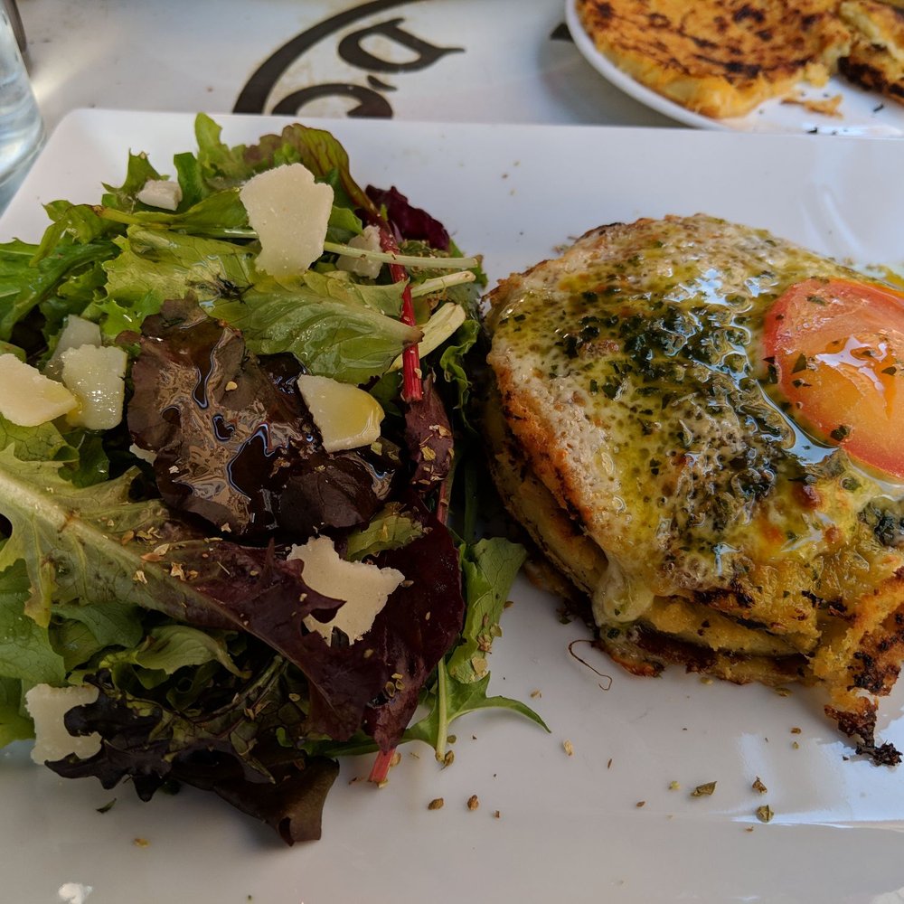 Socca d'Or - Croque Socc 9,50€ - 4 stars. Pretty amazing combination of a croque and socca! Thu lunch 2018-10-25 - Nicoise Near Me - Nice, 06