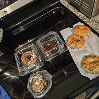 Allergy Free Bakery - Bagels: Mozzarella, Chocolate Chip & Cinnamon Sugar  Donuts: Chocolate Glazed & Frosted Cupcake: Chocolate w/ Chocolate Frosting & Sprinkles - Bakeries Near Me - Shelby Township, Michigan