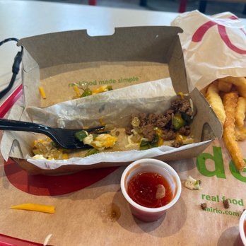 Dairi-O - What's left of the Cheeseburger Pita. Very good - Burgers Near Me - Asheboro, North Carolina
