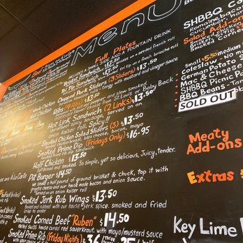 Slow Hand BBQ - Partial menu on the wall, if it's sold out don't ask for it! - Barbeque Near Me - Martinez, California Slow Hand BBQ - Partial menu on the wall, if it's sold out don't ask for it! - Barbeque Near Me - Martinez, California