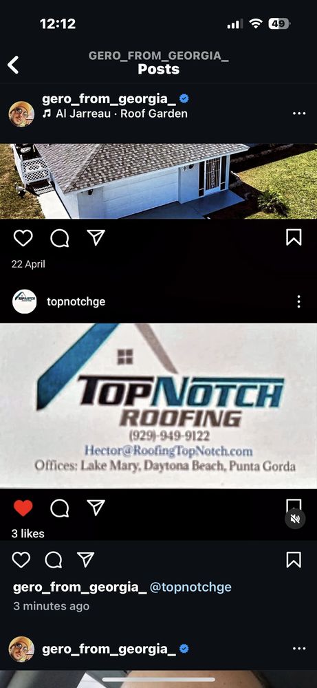 Slide of Top Notch Roofing