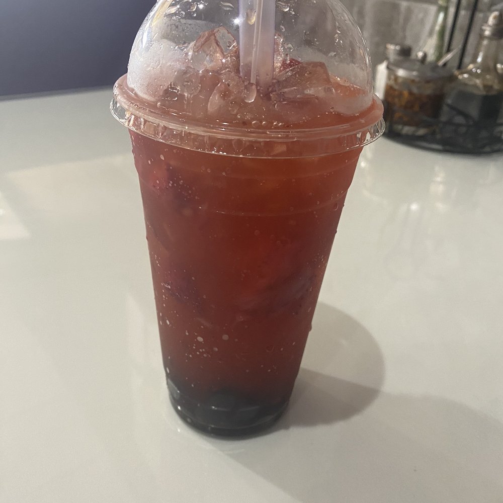 Pho One Sushi - Strawberry Green Tea add Honey Boba - Vietnamese Near Me - Cedar Hill, Texas Pho One Sushi - Strawberry Green Tea add Honey Boba - Vietnamese Near Me - Cedar Hill, Texas