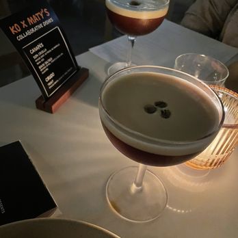 Maty's - Espresso martini with pisco - Peruvian Near Me - Miami, Florida