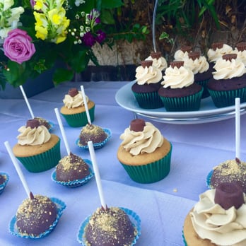 Topher's Cupcakes - Chocolate Peanutbutter and Salted Carmel Cupcakes along with s'mores cake pops - Desserts Near Me Topher's Cupcakes - Chocolate Peanutbutter and Salted Carmel Cupcakes along with s'mores cake pops - Desserts Near Me