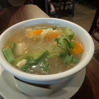 Mai Thai Restaurant - Clear Noodle Soup  (I called this Glass Noodle Soup with Tofu) - Thai Near Me - Austin, Texas