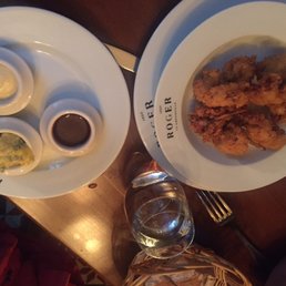 Fried frog legs with 3 sauces. Very very good.