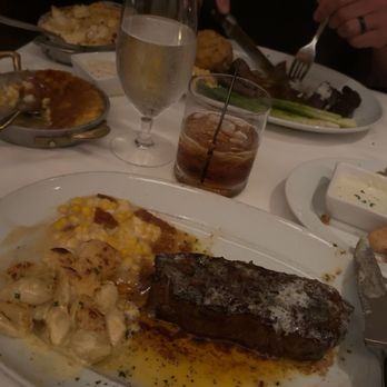 Steak 48 - NY Strip* ** , Corn Crème Brûlée,  Shells & Cheese - Steakhouses Near Me - Charlotte, North Carolina