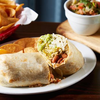 Maya Taqueria - Park Slope - a burrito and chips - Tacos Near Me - Brooklyn, New York Maya Taqueria - Park Slope - a burrito and chips - Tacos Near Me - Brooklyn, New York