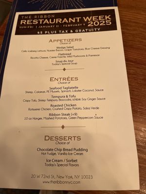 Menu photo 3 The Ribbon New York, NY Menu photo 3 The Ribbon New York, NY