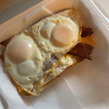 Oy! - An absolute perfect Bacon, egg, and cheese on ciabatta (over medium) - Breakfast & Brunch Near Me - Buford, Georgia