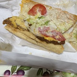 Save More Market - Hot sausage patty poboy- open
