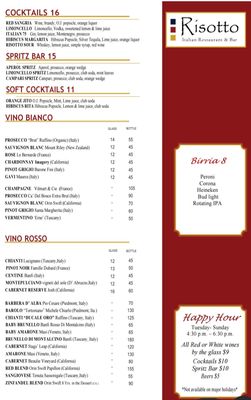 Menu photo 1 Risotto Restaurant Thornwood, NY Menu photo 1 Risotto Restaurant Thornwood, NY