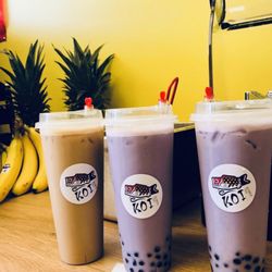 Koi Bubble Tea - Original milk black tea with bubble, Taro sherbet with bubble