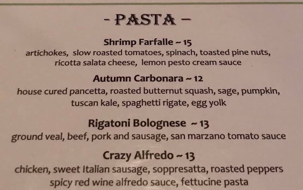 Menu photo 2 La Cucina Di Hampden House Hampden, MA Menu photo 2 La Cucina Di Hampden House Hampden, MA