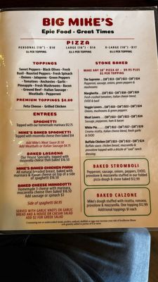 Menu photo 7 Big Mike's Brevard, NC