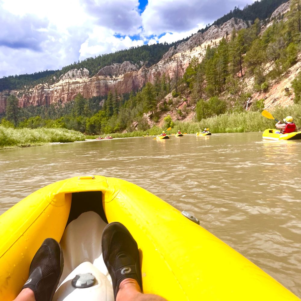 New Mexico River Adventures - View on a kayak in the river - Rafting/Kayaking Near Me - Embudo, New Mexico