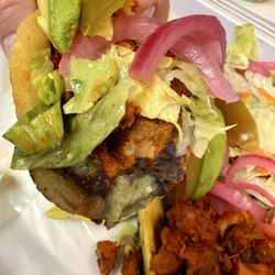 Campechanos Mexican Food - Closer look at the panuchos.