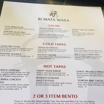 Robata Wasa - Lunch - Sushi Bars Near Me - Irvine, California