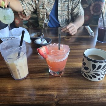 Kalaveras - Horchata, strawberry margarita and coffee - Mexican Near Me - Oxnard, California