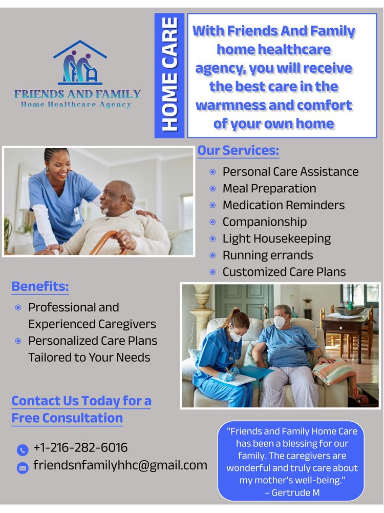 Friends and Family Home Healthcare - home care agency in Cleveland, OH