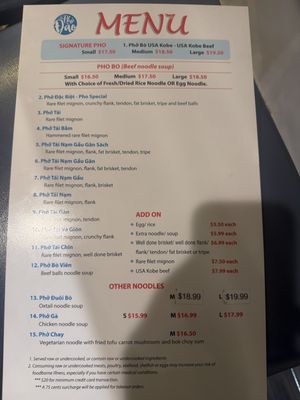 Menu photo 3 Pho Dao Restaurant San Jose, CA