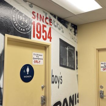 Jimboy's Tacos - Bathrooms with wallpaper - Mexican Near Me - Rancho Cordova, California Jimboy's Tacos - Bathrooms with wallpaper - Mexican Near Me - Rancho Cordova, California