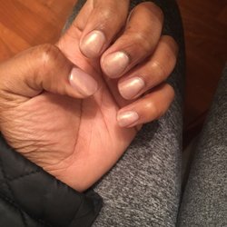 Vision Nail & Spa - Natural acrylic overlay. Simple and cute